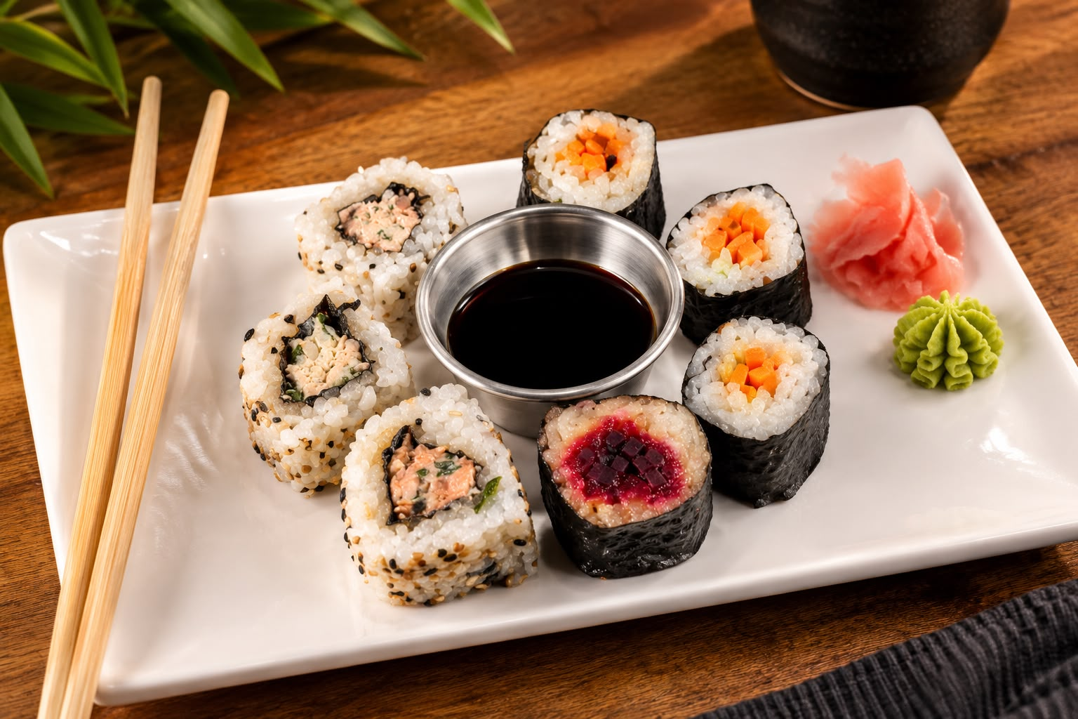Tabla surtida de sushi preparada por Simple Sushi