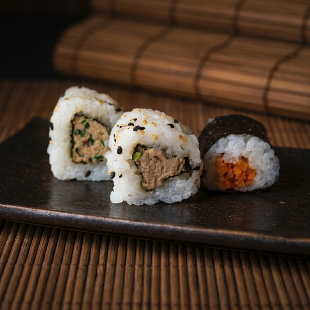 Tabla surtida de sushi lista para compartir